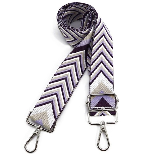 Pasek parciany do torebki kolorowy - lila fiolet