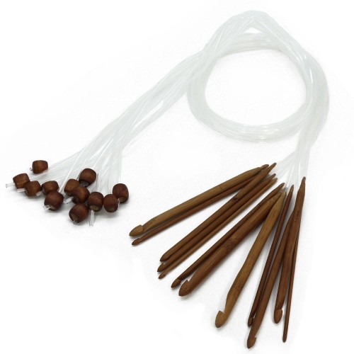 Długie szydełka tunezyjskie z żyłką - afgańskie