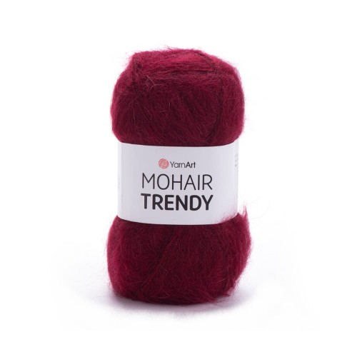 Bordowa włóczka YarnArt Mohair Trendy