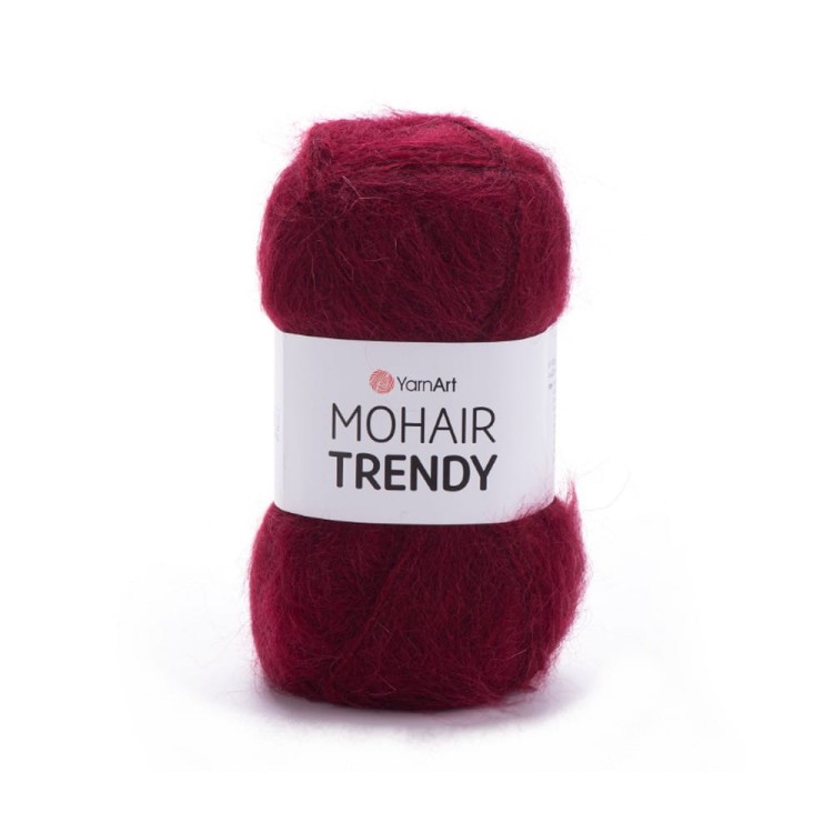 Bordowa włóczka YarnArt Mohair Trendy