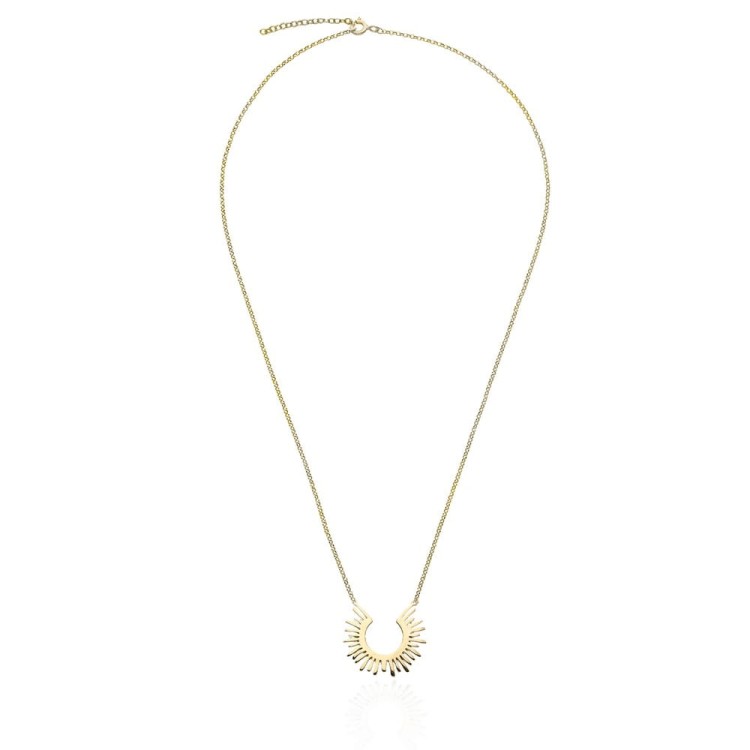 Zawieszka rozeta na łańcuszku - srebro pozłacane