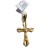 krzyżyk srebrny pozłacany z pasyjką duży