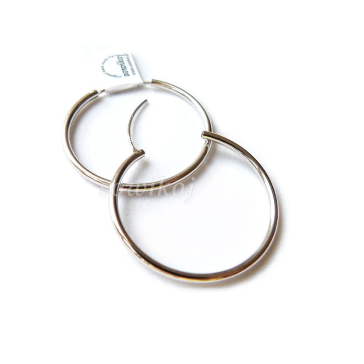 kola srebrne kolczyki rodowane zapięcie Przegub