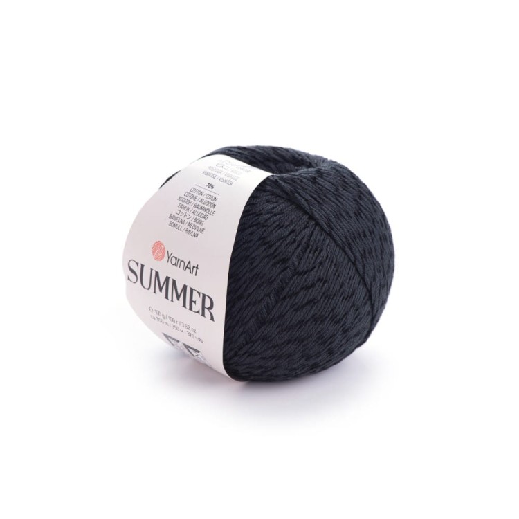 Czarna włóczka summer kolor nr 17