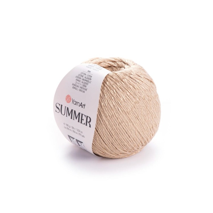 Beżowa włóczka summer 42