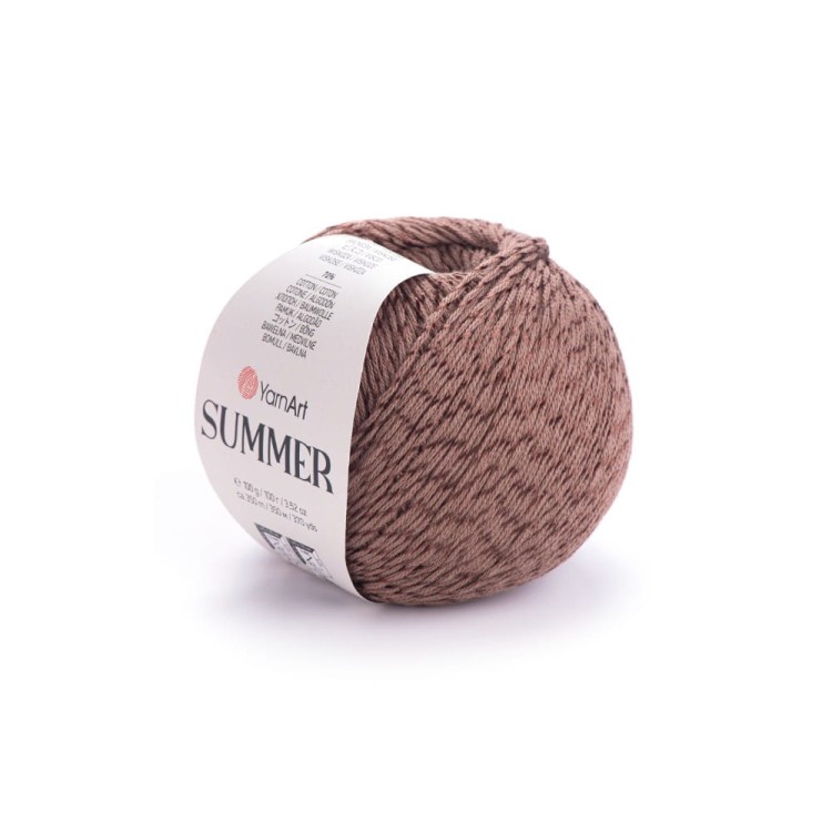 Włóczka w kolorze kakao bawełna z wiskozą - Summer