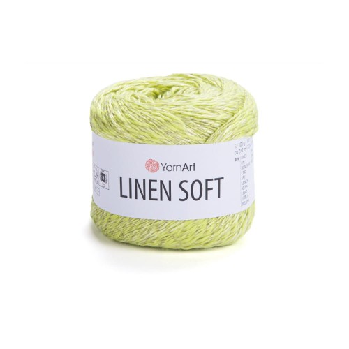 Limonkowa włóczka linen soft