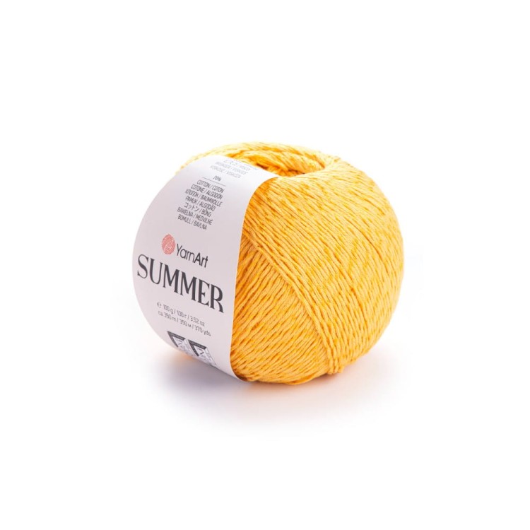 Żółta włóczka Summer kolor 23