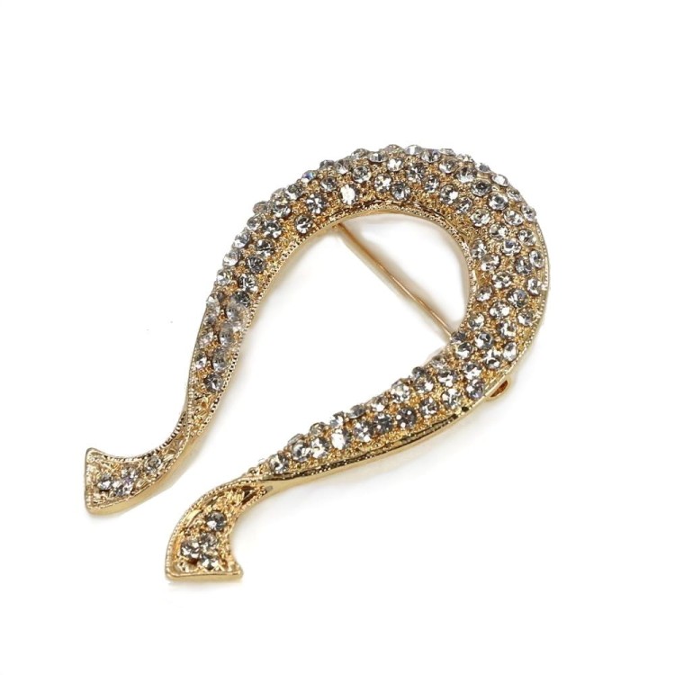 Broszka z cyrkoniami Lutnia Omega