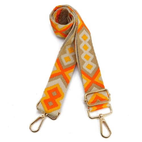 Parciany pasek do torebki na ramię  regulowany , wymienny beżowy