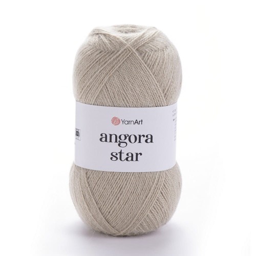 Miękka włóczka puszysta mohair Yarn Art Star kolor jasny beżowy 033