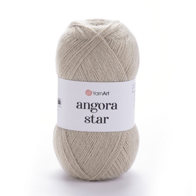 Miękka włóczka puszysta mohair Yarn Art Star kolor jasny beżowy 033