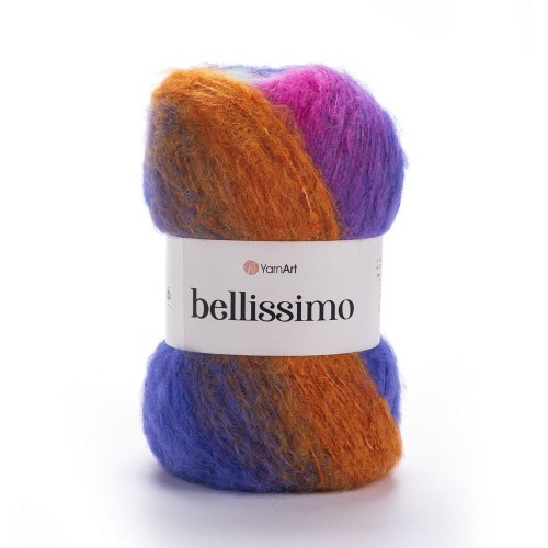 Motki włóczki Yarnart bellissimo 1421 - włóczka moherowa w dużych 150g motkach w pięknych żywych kolorach