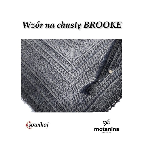 Wzór na chustę szydełkowaną Brooke