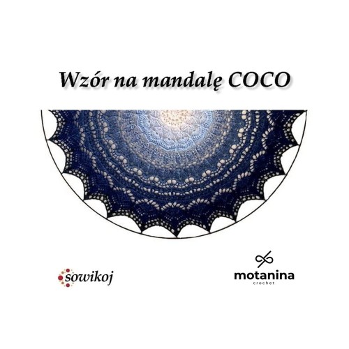 Wzór na mandalę szydełkową Coco - schemat