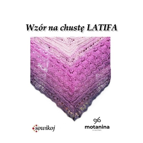 Latifa Wzór na chustę trójkątną do szydełkowania