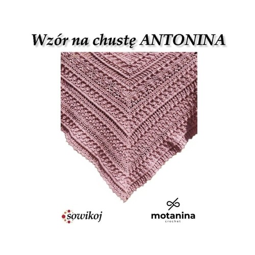 Wzór na trójkątną chustę Antonina na szydełko