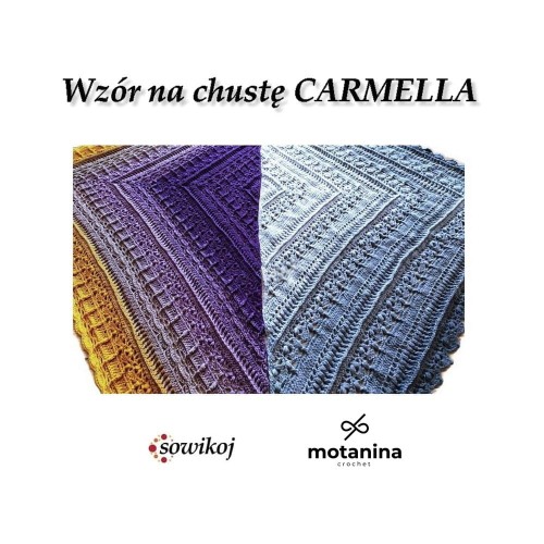 CarmElla wzór na szydełko chusta 2in1
