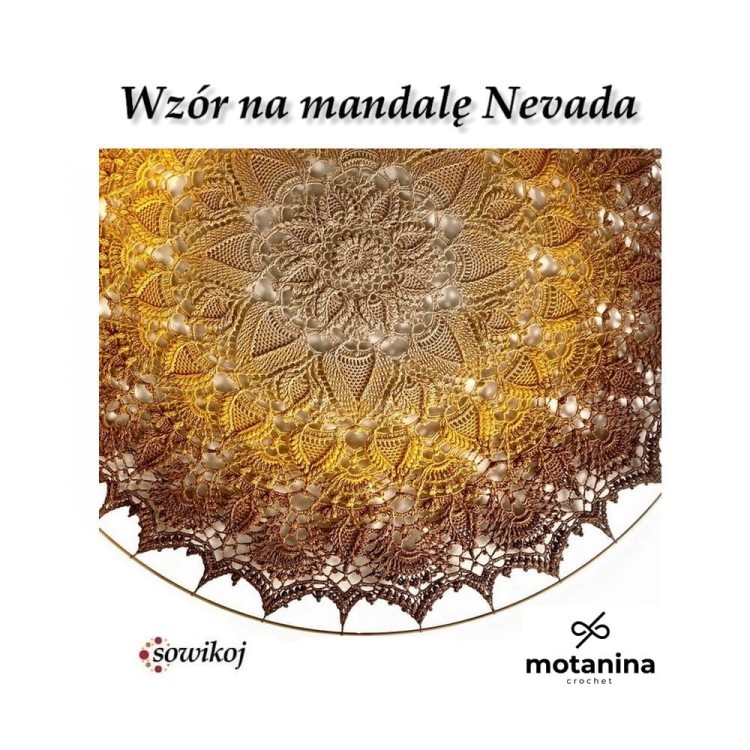 Nevada wzór na dużą mandalę na szydełku