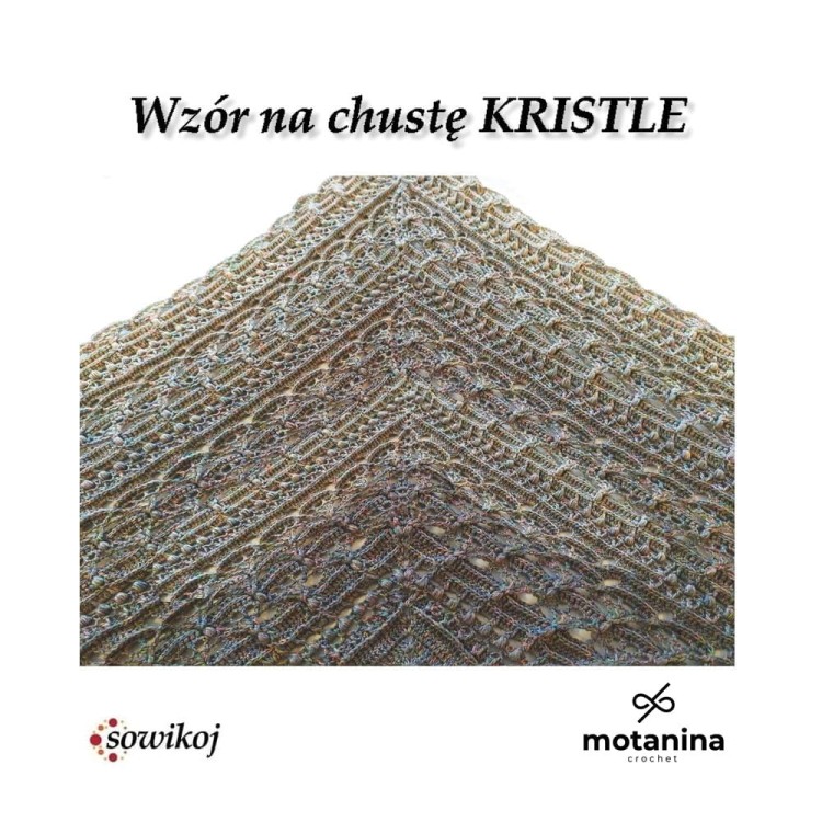 Wzór na chustę Kristle trójkątna na szydełku