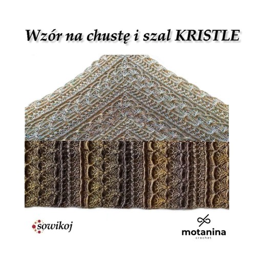 Wzór szydełkowy na chustę i szal Kristle 2in1