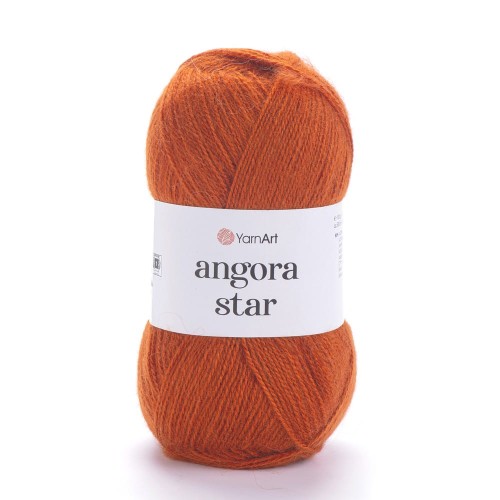 Włóczka moher z akrylem Angora Star 3027 - rudy braz