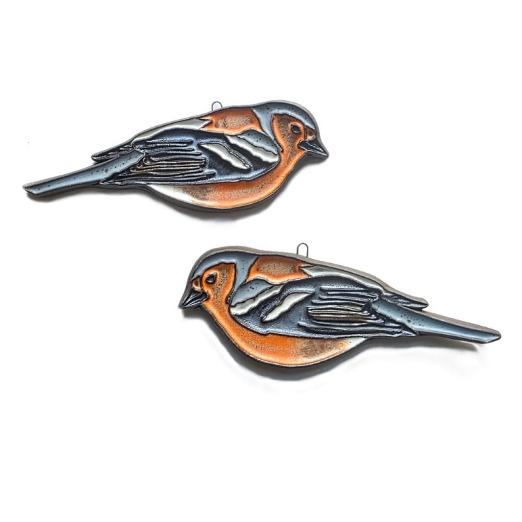 Ceramiczna ozdoba do domu ptaszek z serii ptaki polskie - zięba.