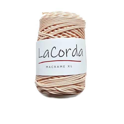 765XL sznurek poliestrowy okrągły mocny w kolorze jesnego lekko różowawego beżu