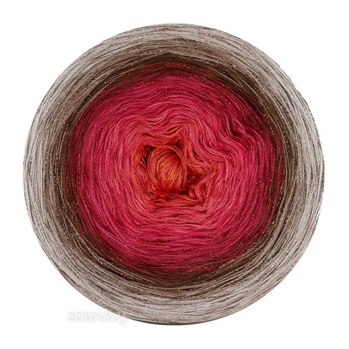 Kolorowy motek nici na chustę notatka na marginesie z lureksem