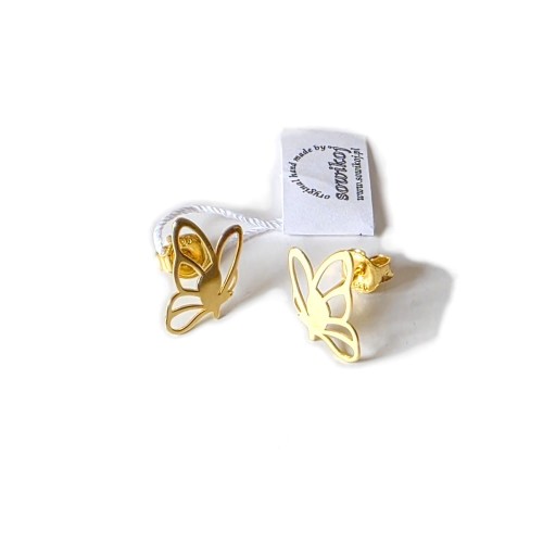 Delikatne kolczyki motylki ażurowe srebrne kolczyki. motyle wkrętki