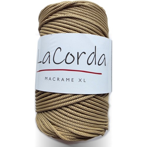 290XL poliestrowy pleciony okrągły sznurek w kolorze włoskiego orzecha motek 130m.