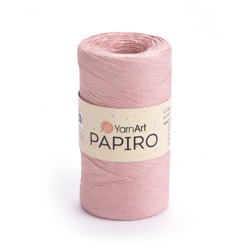 Rafia  włóczka papierowa na kapelusze i koszyki Yarnart papiro 1326. pudrowy róż