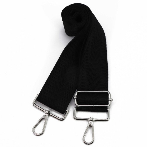 Pasek do torebki parciany szeroki 5cm czarny