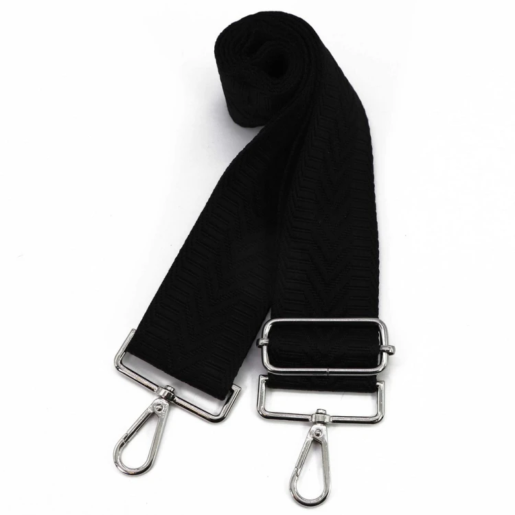 Pasek do torebki parciany szeroki 5cm czarny