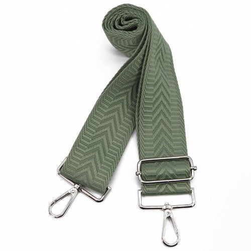 Szeroki pasek do torebki wymienny zielony szałwia