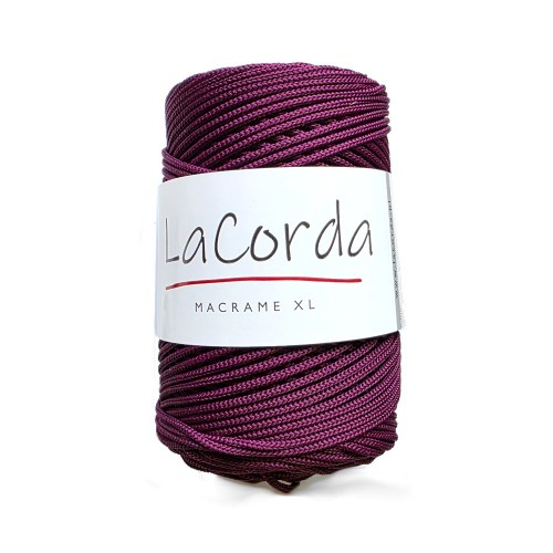 Sznurek poliestrowy pleciony okrągły 3mm w kolorze zgniecionej jagody - fiolet 270.