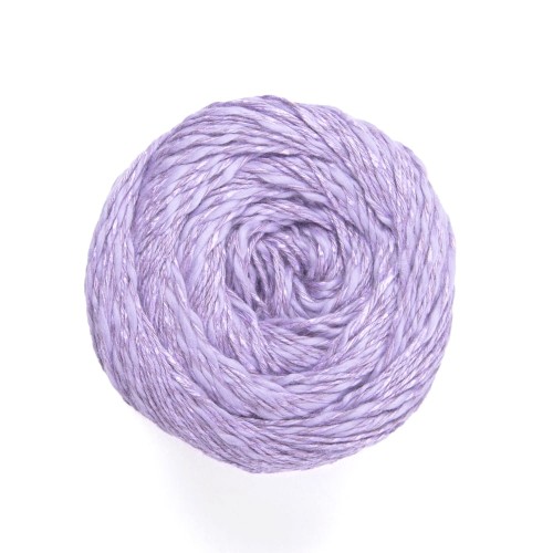 Miękka włóczka linen soft - len z bawełna i wiskozą lekki fiolet bez -  7325.