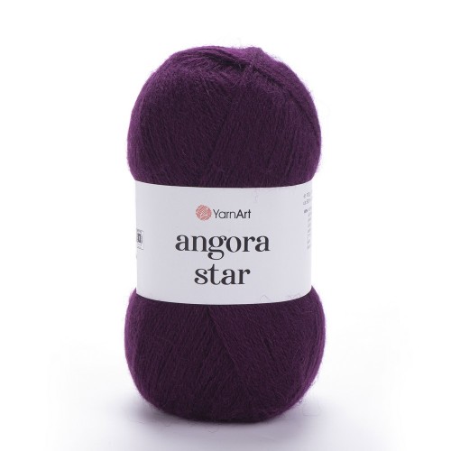 Włóczki YarnArt Angora star wełna - tu w kolorze bakłażan - śliwka 10094.