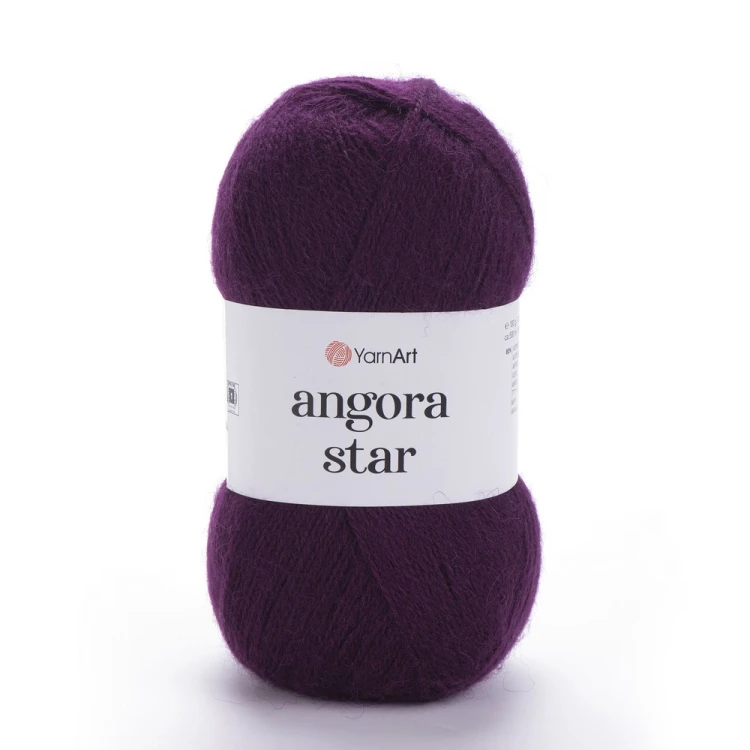 Włóczki YarnArt Angora star wełna - tu w kolorze bakłażan - śliwka 10094.