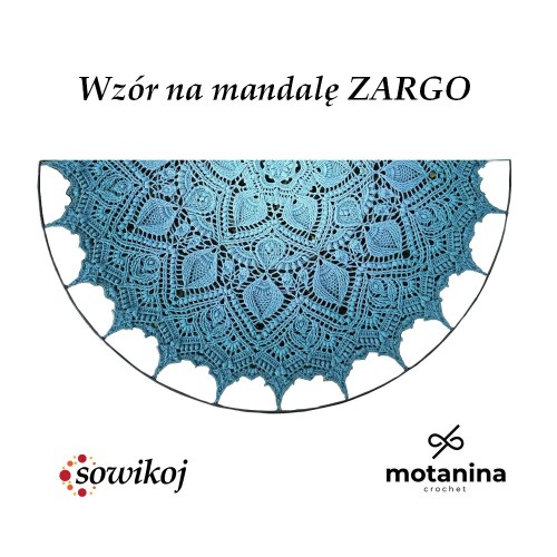 Zargo wzór na mandalę szydełkowaną schemat graficzny do samodzielnego wykonania.