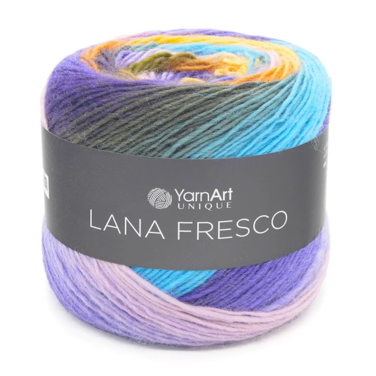 Wełna 100% włóczka YarnArt Lana fresco kolor 8106.pastelowe róże z turkusem.