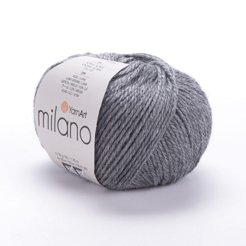 Miękka i miła w dotyku włóczka z wełną i alpaką Yarn art milano średni szary 868.