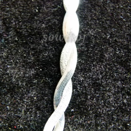 Srebrna bransoletka plecionka mat