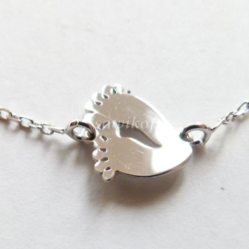 nóżki - zawieszka srebrna łańcuszka