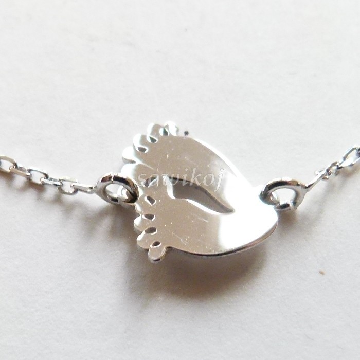 nóżki - zawieszka srebrna łańcuszka