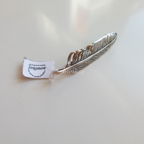 piorko broszka ze srebra