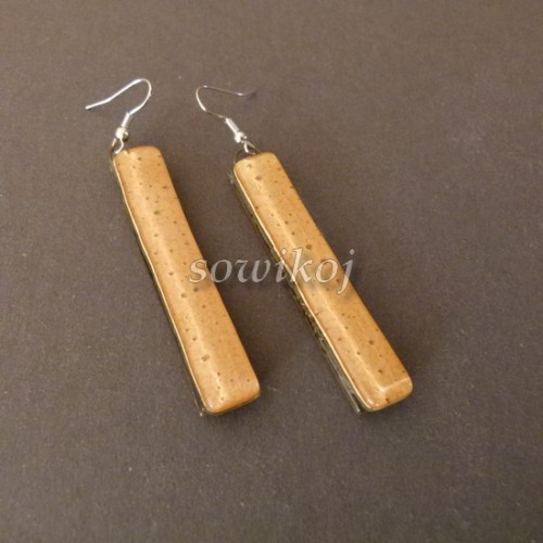 Kolczyki szklane pałki fusing