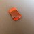 Pomarańczowy pierścionek z topionego szkła