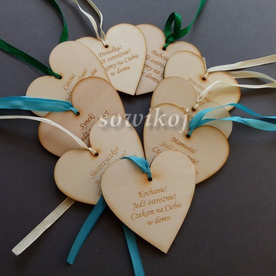 serduszko drewniane z napisem