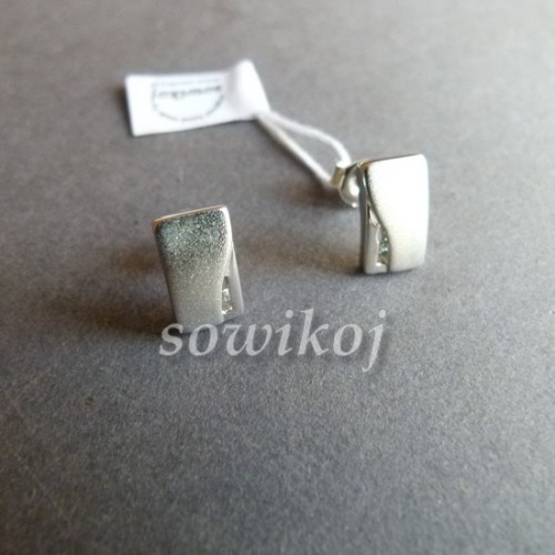 Kolczyki srebrne satynowe srebro